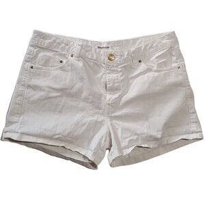 Stradivarius Women's Short Size 6 Jean Chino White Vintage Great Condition